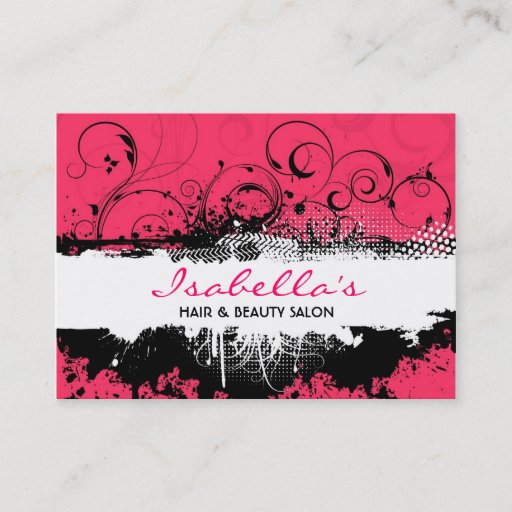 Customizable Floral Grunge Business Card