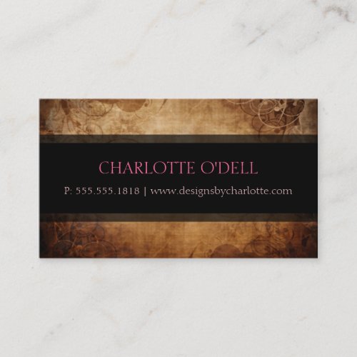 floral grunge business cards