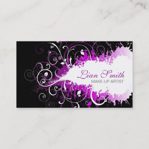 Floral Grunge Business Card