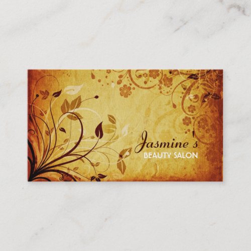 Floral Grunge Business Card