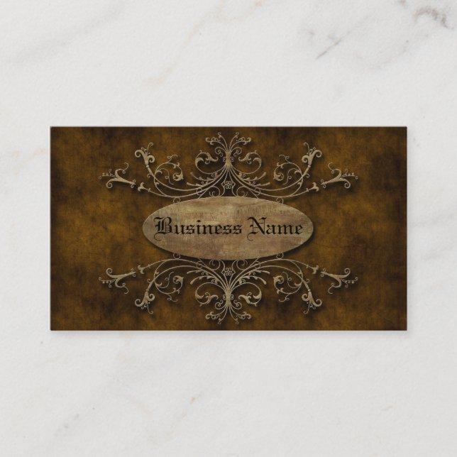 Floral Grunge Design Business Card (Front)