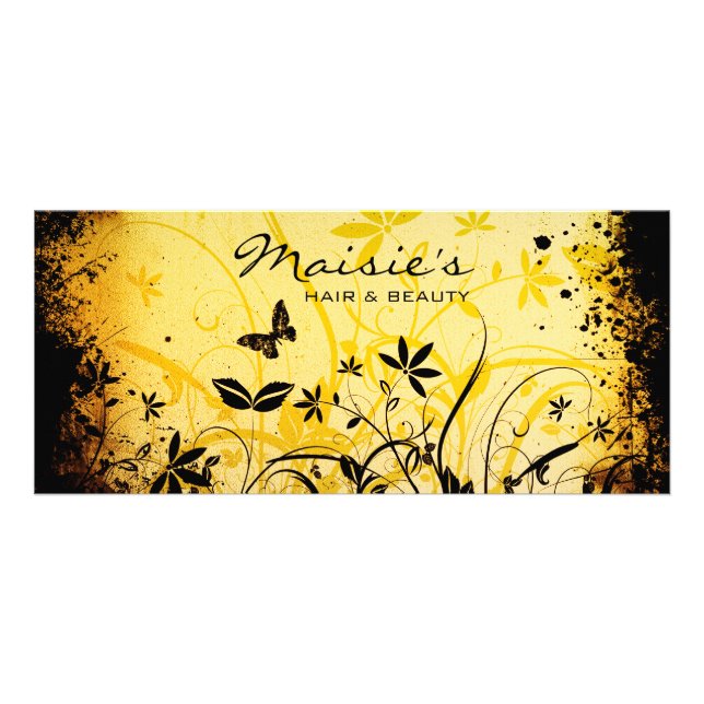 Floral Grunge Rack Card (Front)