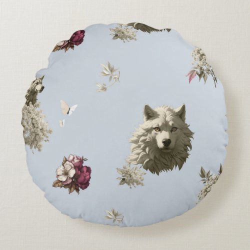 Floral Guardian _ Round Pillow