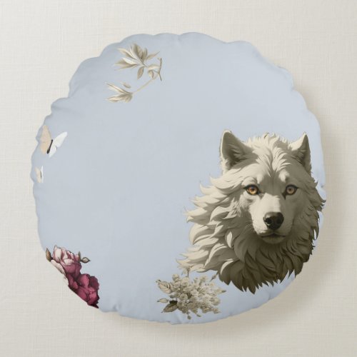 Floral Guardian _ Round Pillow