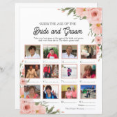 Floral Guess the Age of the Bride and Groom (Front/Back)