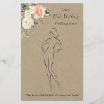 Floral Guess The Dress Bridal Shower Game  Stationery at Zazzle