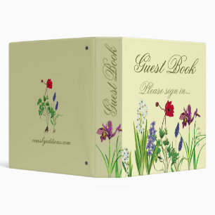 Floral- guest book 3 ring binder