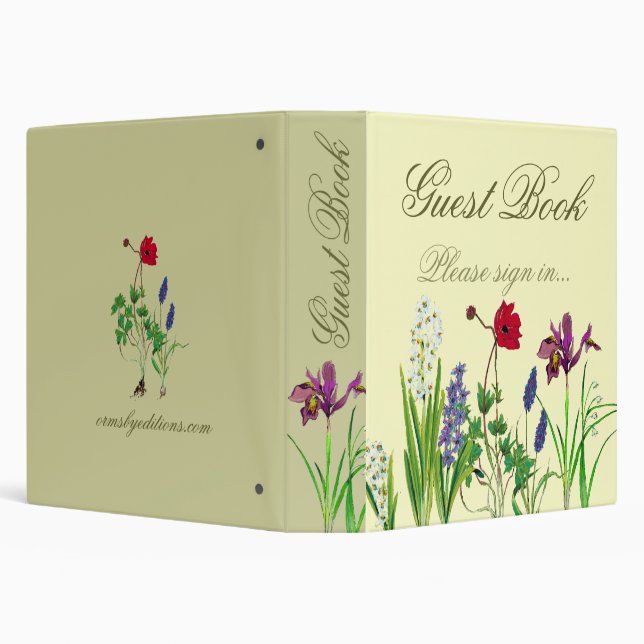 Floral- guest book 3 ring binder (Background)