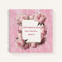 Floral Guestbook Notebook – Elegant Flower Decor D