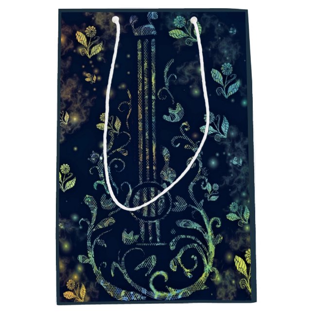 Floral Guitar Gift Bag (Front)