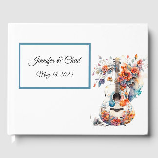 Floral Guitar Guest Book