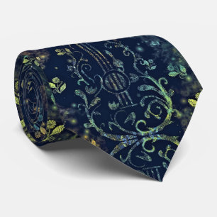 Floral Guitar Neck Tie