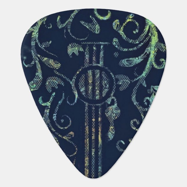 Floral Guitar Pick (Front)