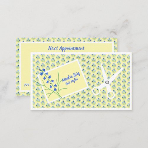 Floral Hair Stylist Appointment Card