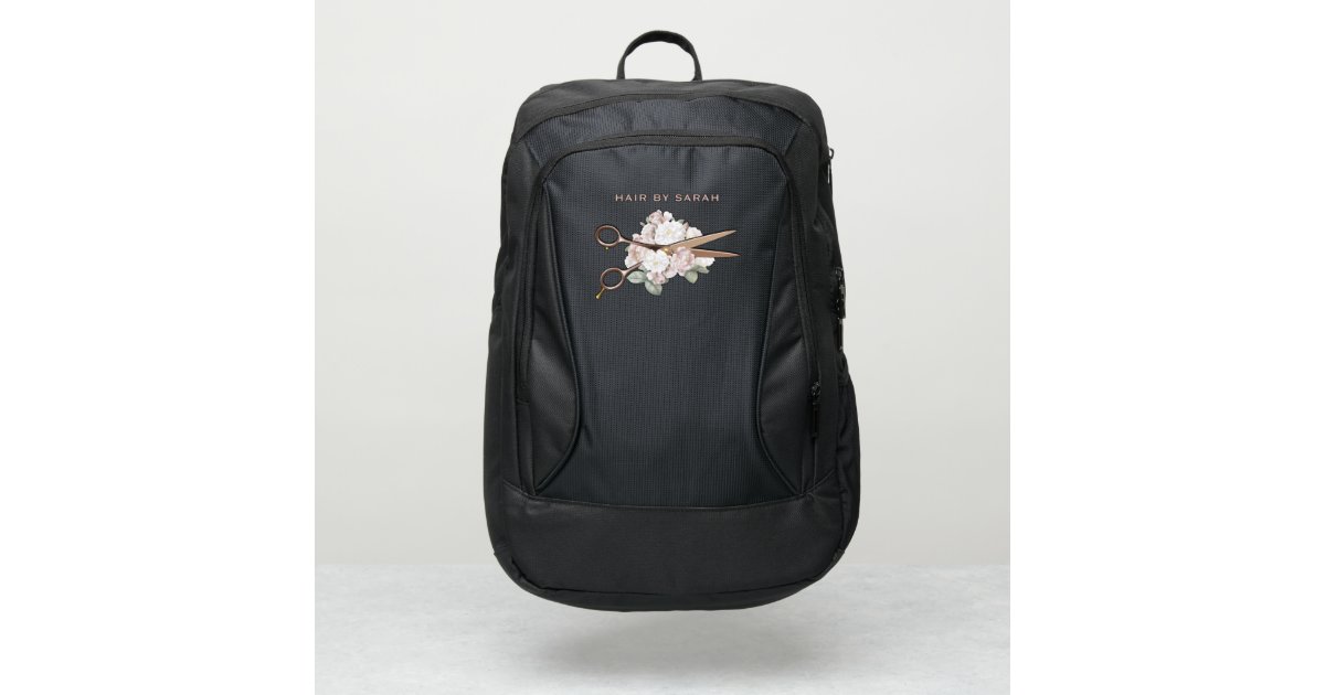 Floral Hairstylist Port Authority® Backpack Zazzle