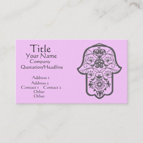 Floral Hamsa Business Card Templates