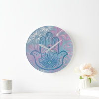 Floral Hamsa Clock