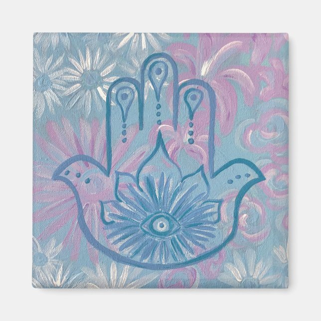 Floral Hamsa Magnet (Front)