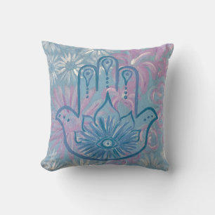 Floral Hamsa Pillow