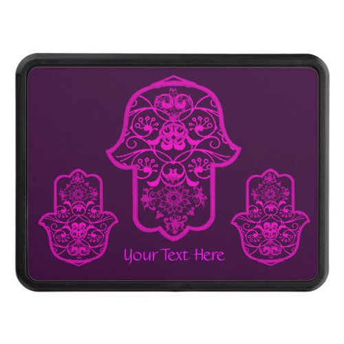 Floral Hamsa Pink Tow Hitch Cover