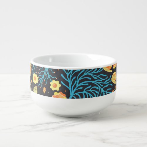 Floral Hand Drawn Creative Seamless Soup Mug