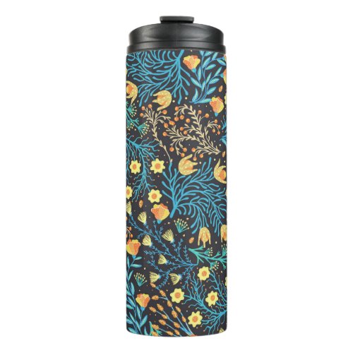 Floral Hand Drawn Creative Seamless Thermal Tumbler