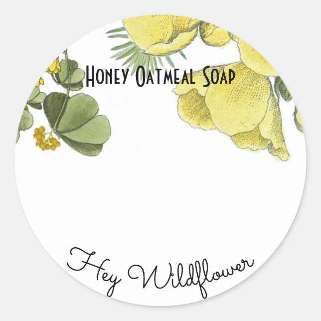 Floral Handmade Soap Label (Front)