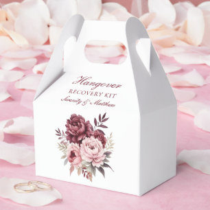 Floral Hangover Recovery Kit Peony Wedding Favor Boxes