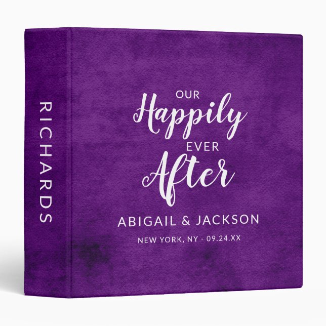 Floral Happily Ever After Newlywed Photo Album 3 Ring Binder (Front/Spine)