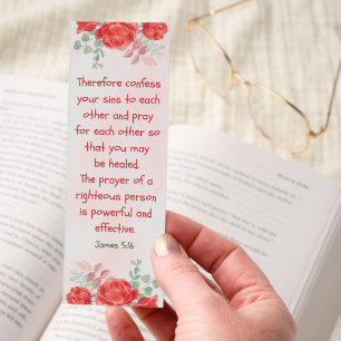 Floral Happiness Affirmation Bible Verse Bookmarks
