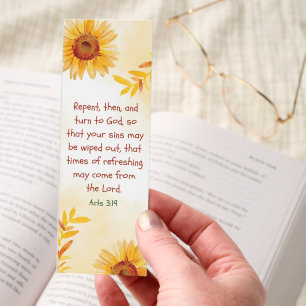 Floral Happiness Affirmation Bible Verse Bookmarks