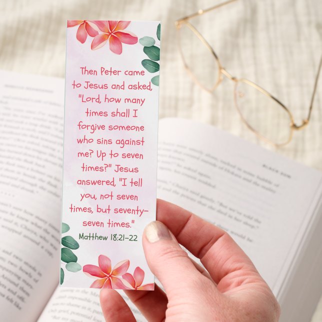 Floral Happiness Affirmation Bible Verse Bookmarks (Hand)