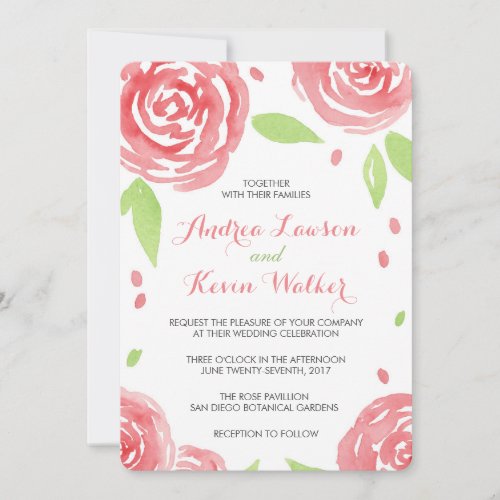 Floral Happiness Wedding Invitation