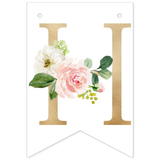 Floral Happy Birthday Bunting Flags, Banner | Zazzle