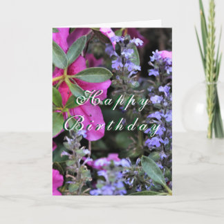 Floral "Happy Birthday" Customizable Card