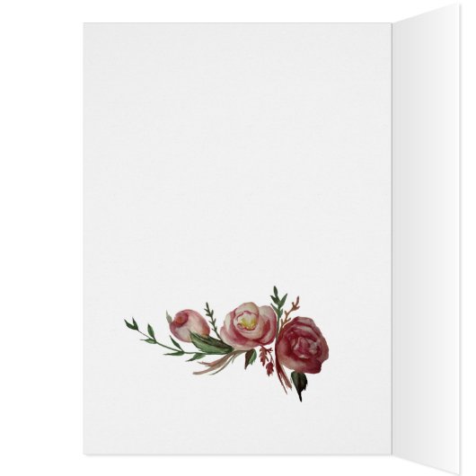 Floral Happy Birthday Greeting Card (Inside (Left))