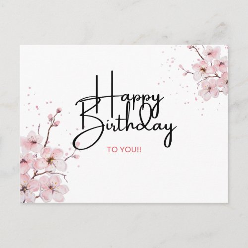 Floral Happy Birthday 