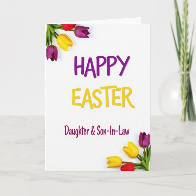 Floral Happy Easter Season Card (Front)