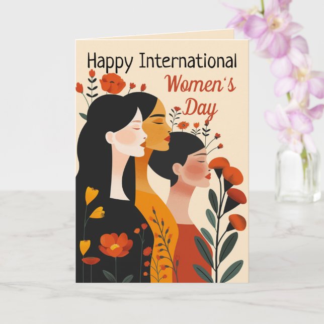 Floral Happy International Women's Day Card | Zazzle