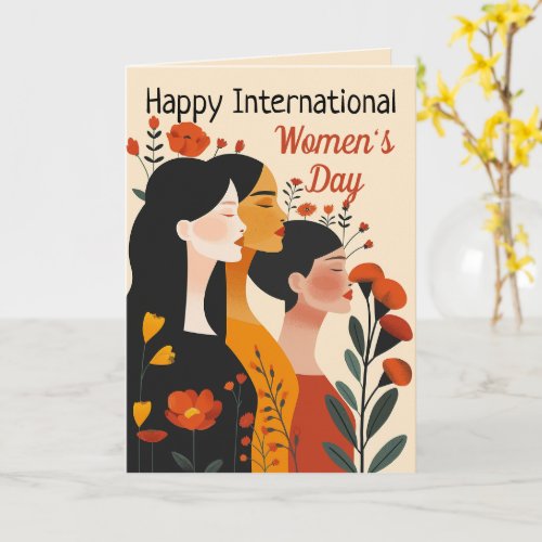Floral Happy International Women's Day Card Floral Happy International Women's Day Card
