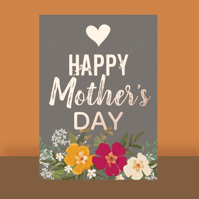 Floral Happy Mother’s Day  Foil Holiday Card (Creator Uploaded)