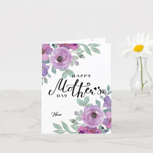 Floral Happy Mothers Day Card