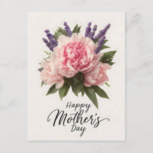 Floral "Happy Mother's Day" Greeting Holiday Postcard