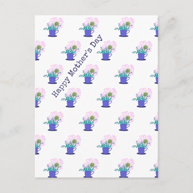 Floral Happy Mother's Day Postcard (Front)