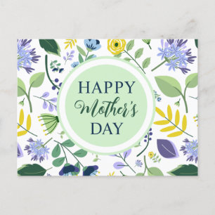 Floral Happy Mother's Day Postcard