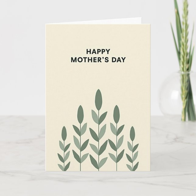 Floral Happy Mothers Day Wish Card (Front)