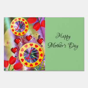 Floral Happy Mother's Day Yard Sign