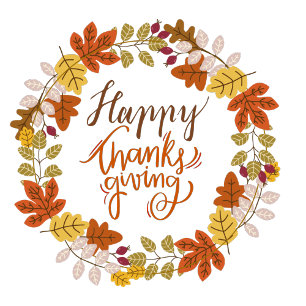 Floral Happy Thanksgiving Tableware Paper Plates