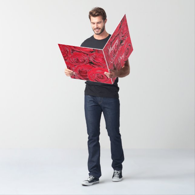 Floral Happy Valentine's Day Card Red Roses (In Situ)