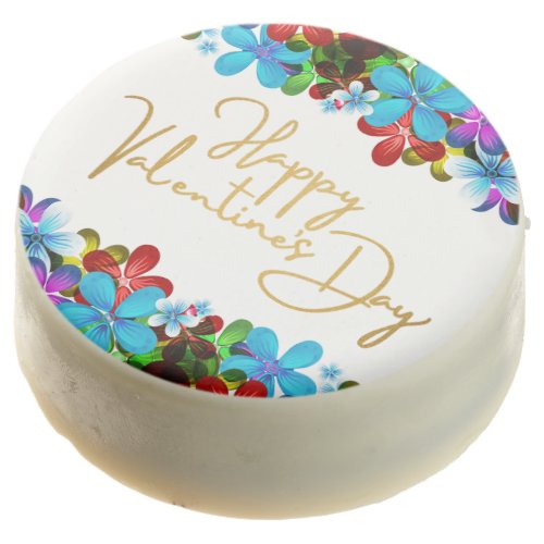 Floral Happy Valentines Day Chocolate Covered Oreo